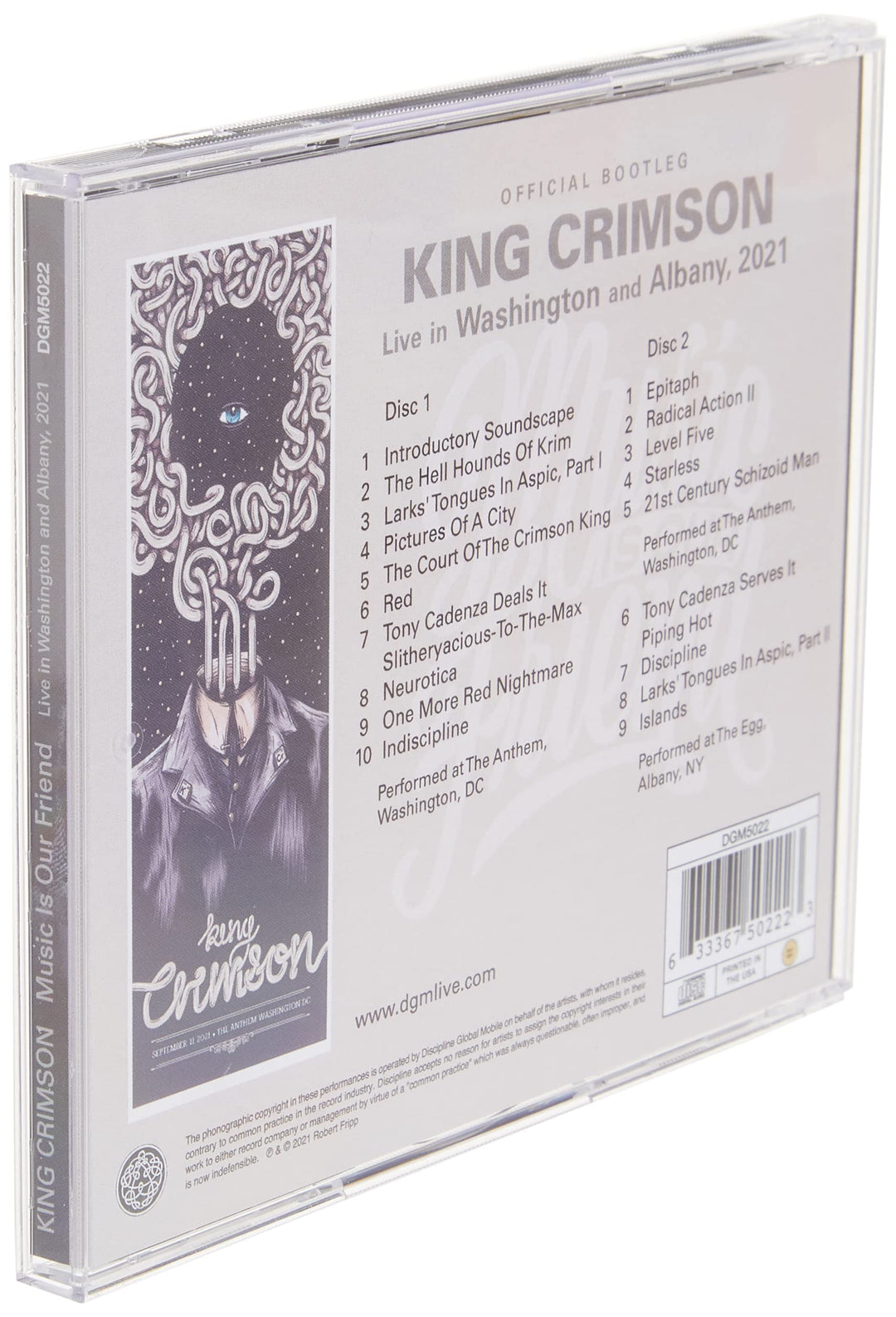 King Crimson - Music Is Our Friend (Live In Washington &amp; Albany 2021) (2 CDs);