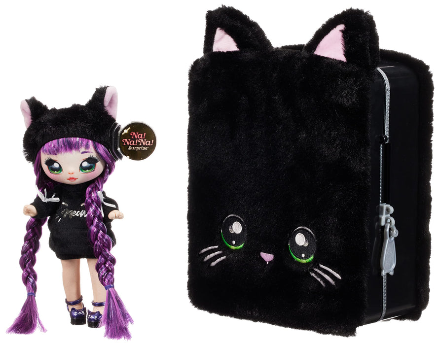 Na! Na! Na! Surprise: 3-in-1 Backpack Bedroom Playset - Black Kitty zainetto;