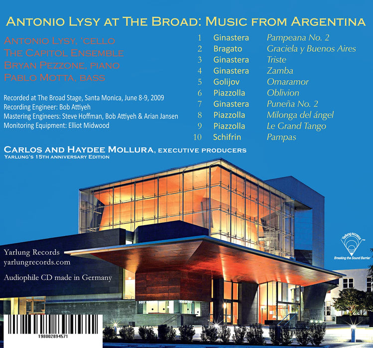 Antonio Lysy: At The Broad - Music From Argentina;