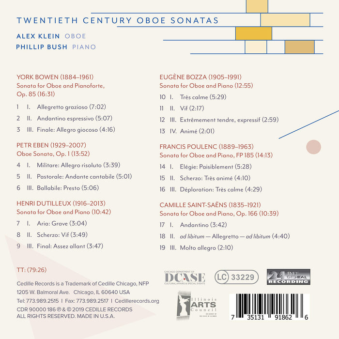 Klein Alex / Bush Phillip - 20Th Century Oboe Sonatas;