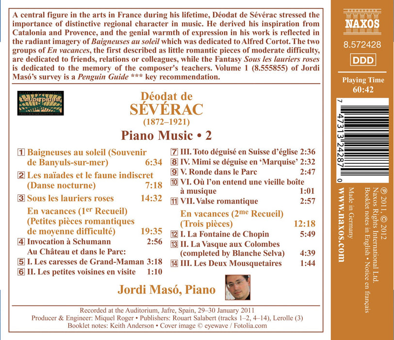 Deodat De Severac - Musica Per Pianoforte, Vol. 2;
