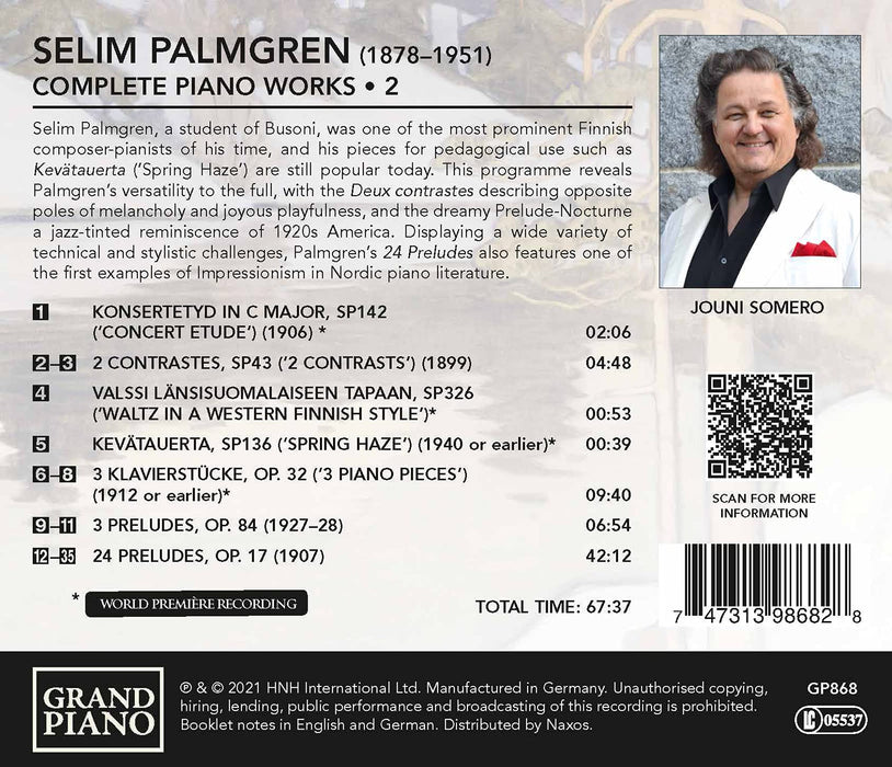 Selim Palmgren - Complete Piano Works Vol.2;