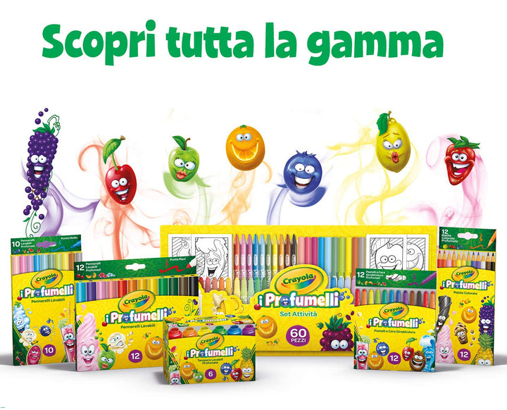 Crayola: I Profumelli - 12 Pastelli A Cera Gira & Colora Profumati;