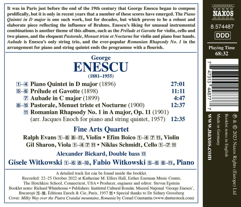 George Enescu - Early Chamber Music;