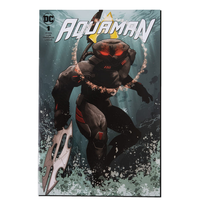 Dc Comics: McFarlane Toys - Aquaman - Black Manta Figure+Comic Book;