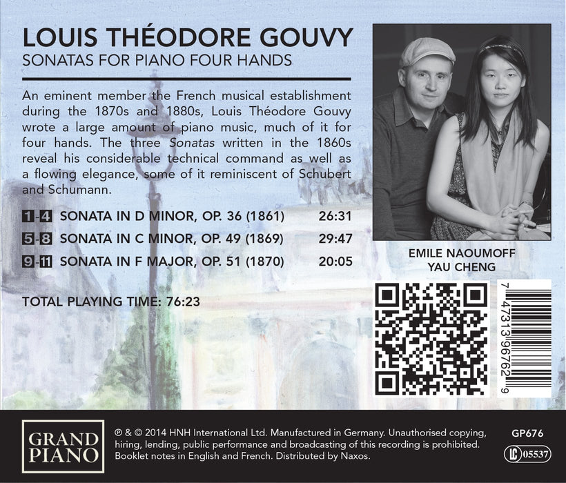 Louis Theodore Gouvy - Sonate Per Pianoforte A Quattro Mani - Naoumoff EmilePf;