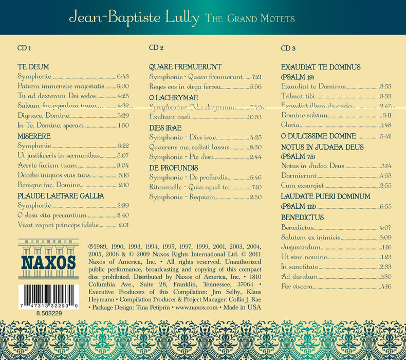 Jean-Baptiste Lully - The Grand Motets (3 Cd);