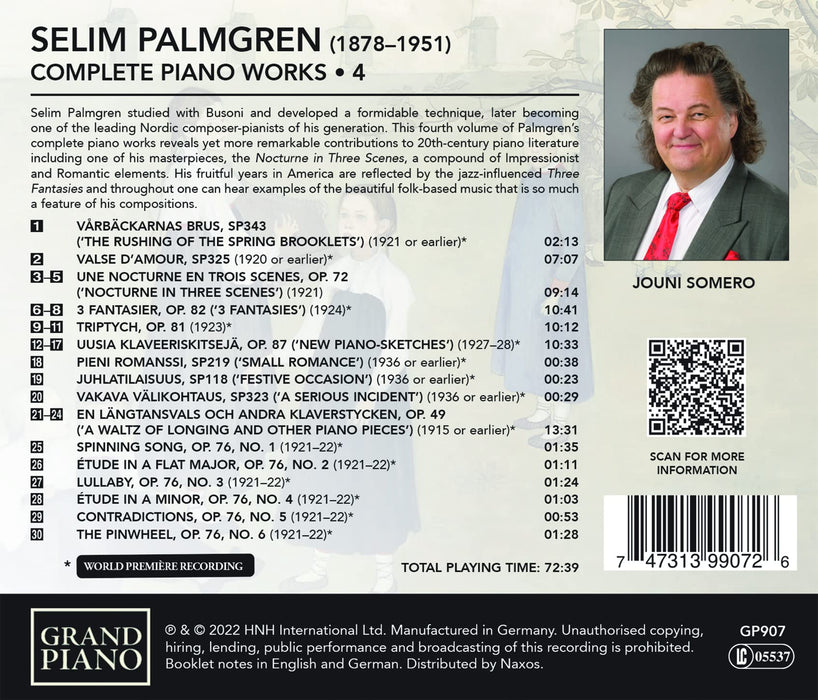 Selim Palmgren - Complete Piano Works, Vol.4;