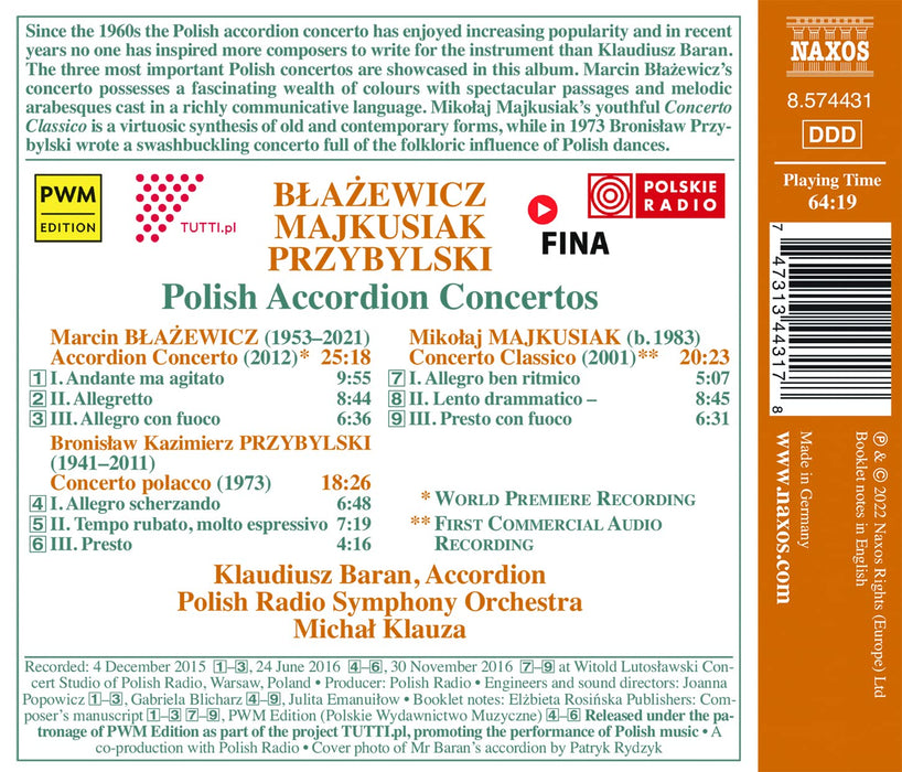 Kaludiusz Baran / Polish Radio Symphony Orchestra - Polish Accordion Concertos;