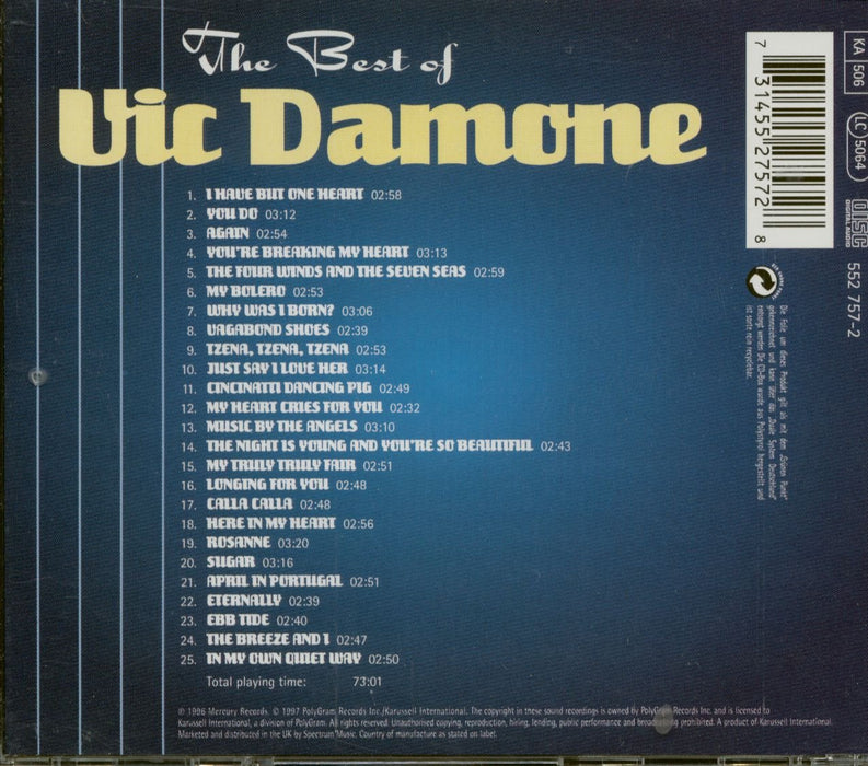 Vic Damone - The Best Of Vic Damone: The Mercury Years;