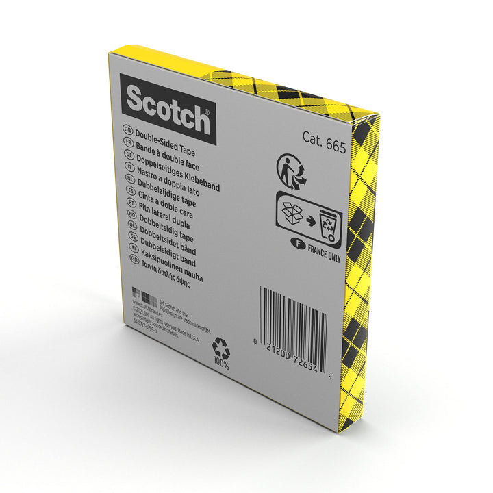 3M: Post-it - Nastro Biadesivo Scotch Permanente Senza Liner 12mmx33m;