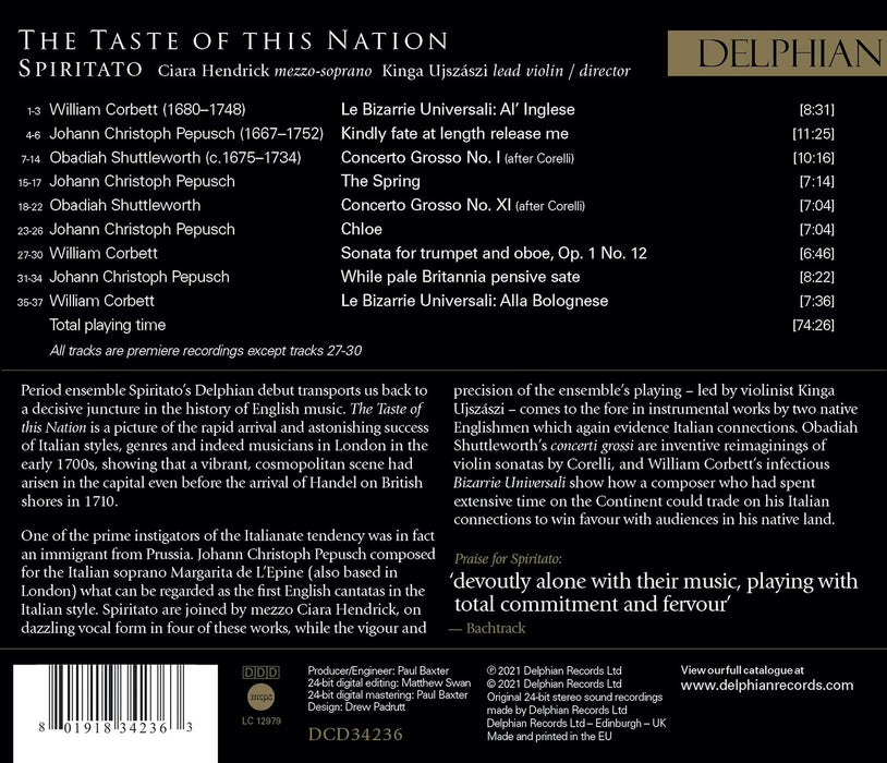 Spiritato: Taste Of This Nation;