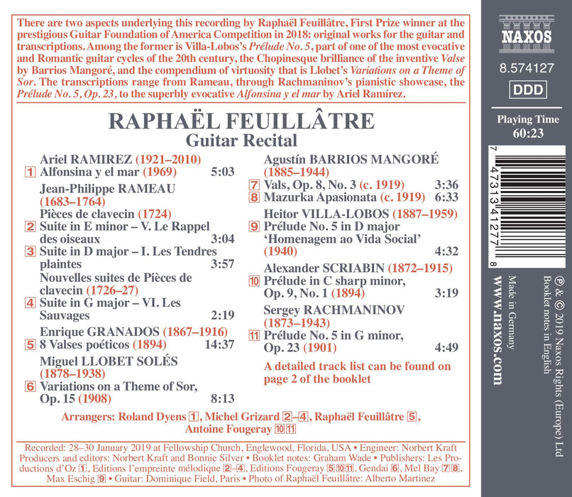 Raphael Feuillatre: Guitar Laureate Recital;