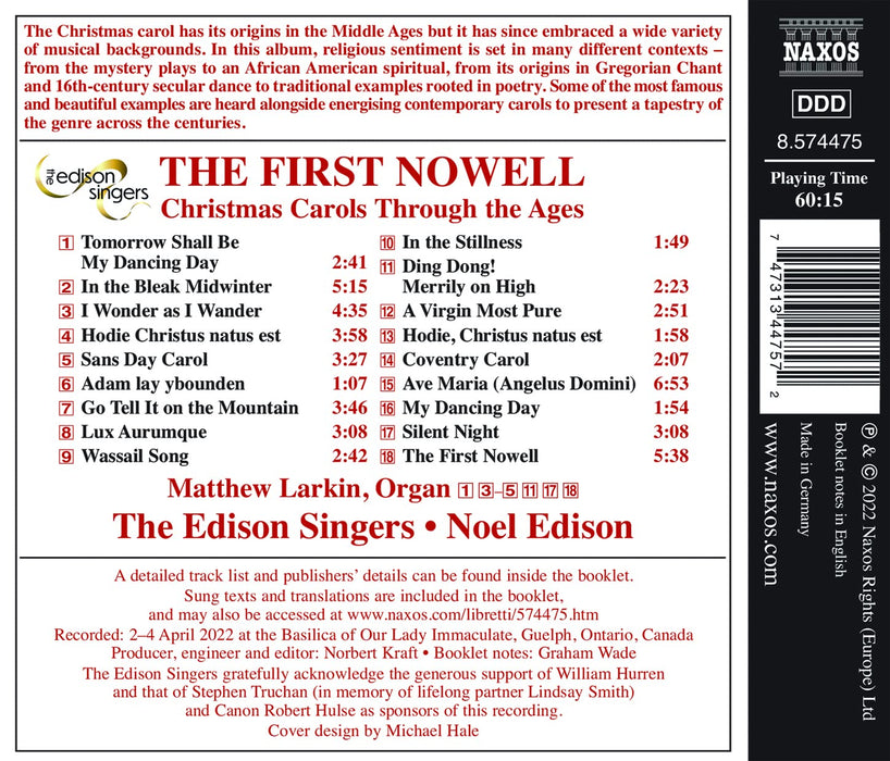 Edison Singers (The) / Noel Edison - The First Nowell;