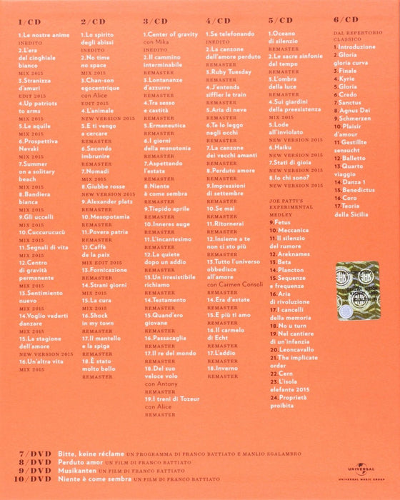 Franco Battiato - Anthology Le Nostre Anime (6 Cd+4 Dvd);