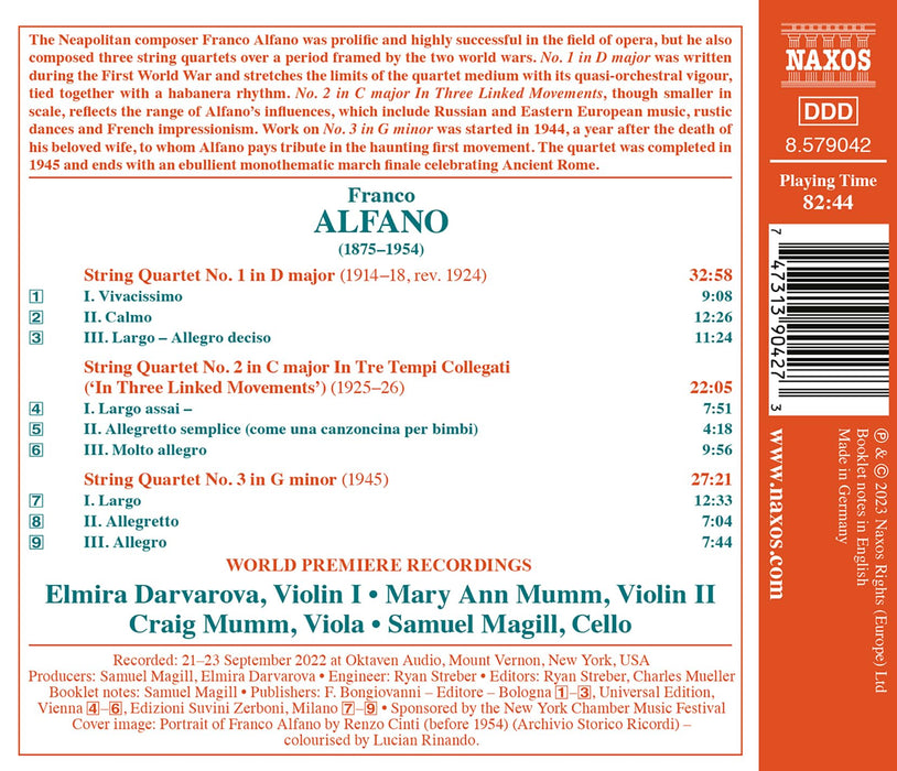 Franco Alfano - Samtliche Streichquartette;