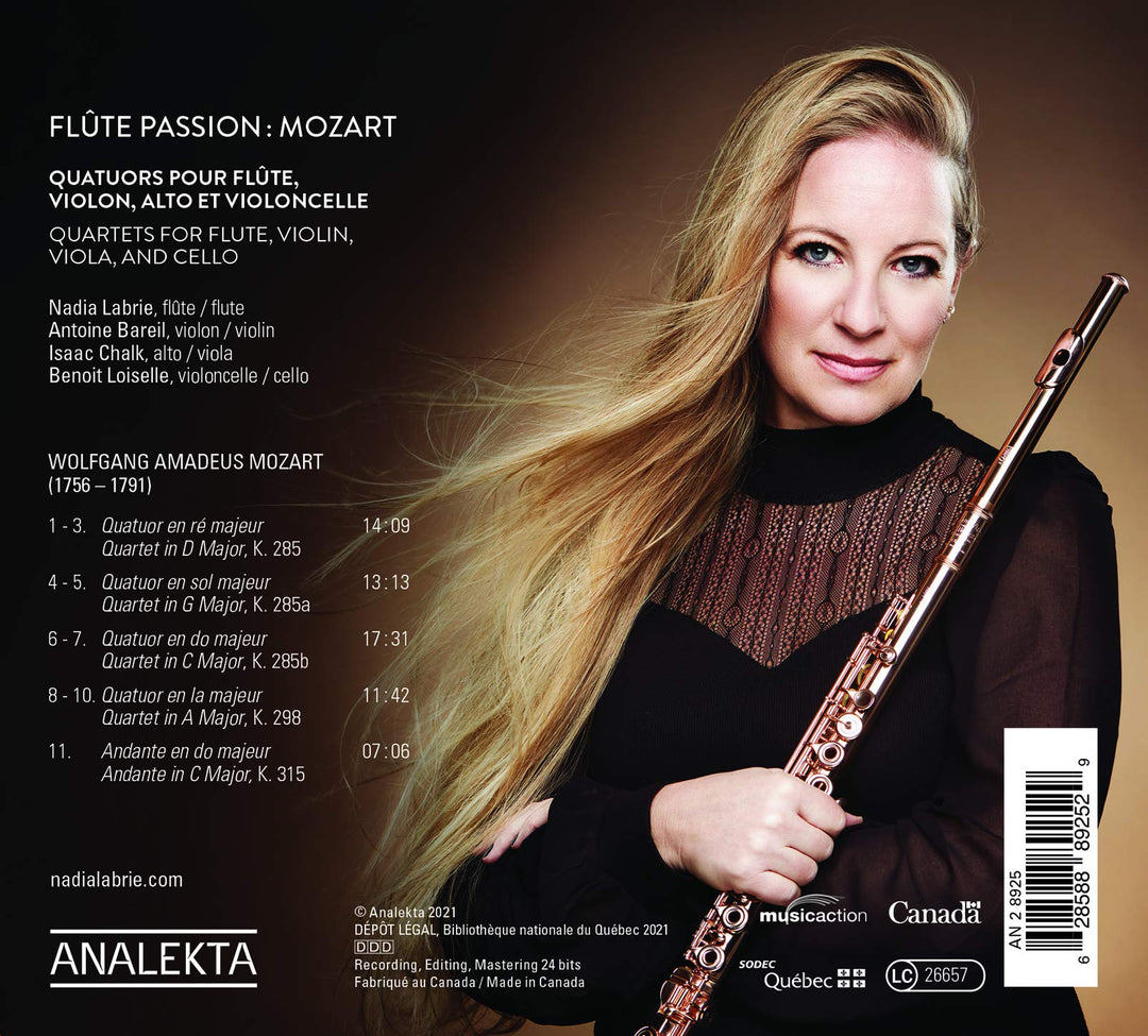 Nadia Labrie: Flute Passion - Mozart;