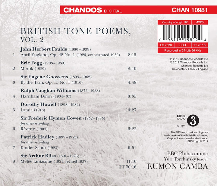 Rumon Gamba - British Tone Poems 2;