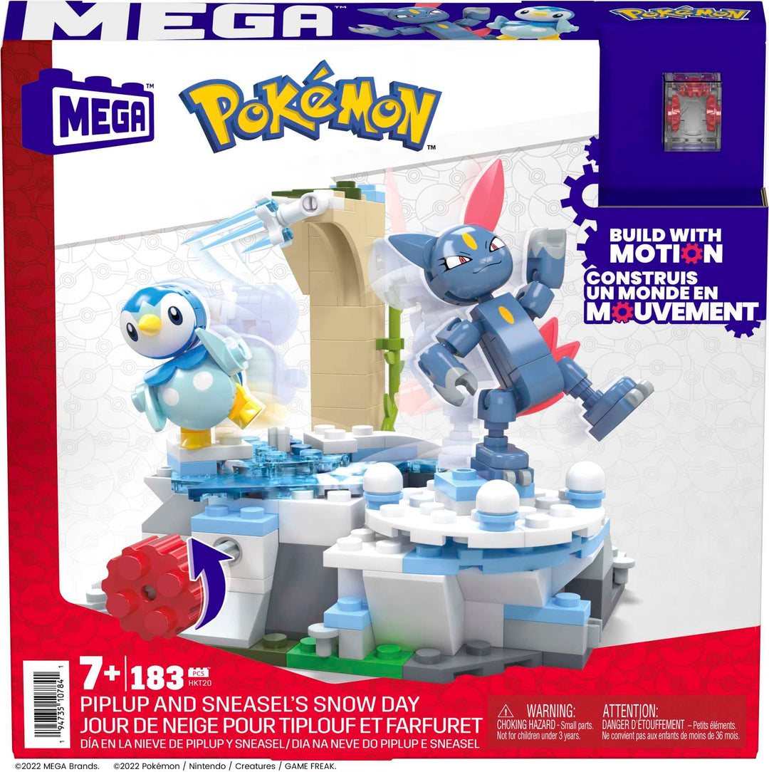 Pokemon: Mattel - Mega Adventure Builder Piplup E Sneasel Divertimento Sulla Neve;