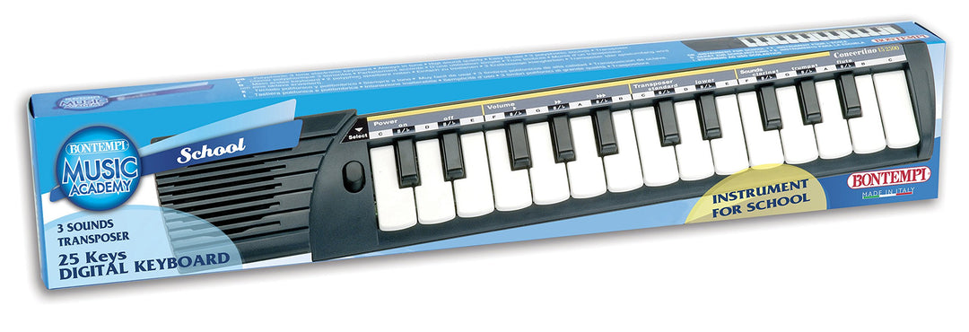 Bontempi 15 2500 - Tastiera 25 Tasti Passo Medio (Do-Do), 3 Suoni,Polifonia 2 Note, Controllo Volume;