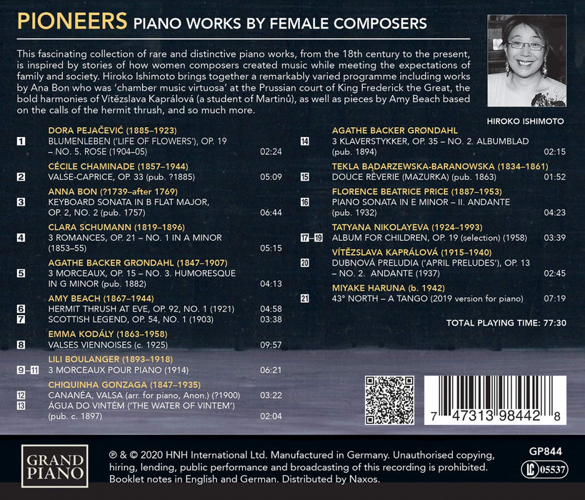 Pioneers: Piano Works By Female Composers;