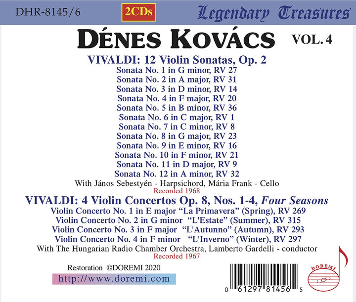 Denes Kovacs: Vol. 4 - Vivaldi (2 CDs);