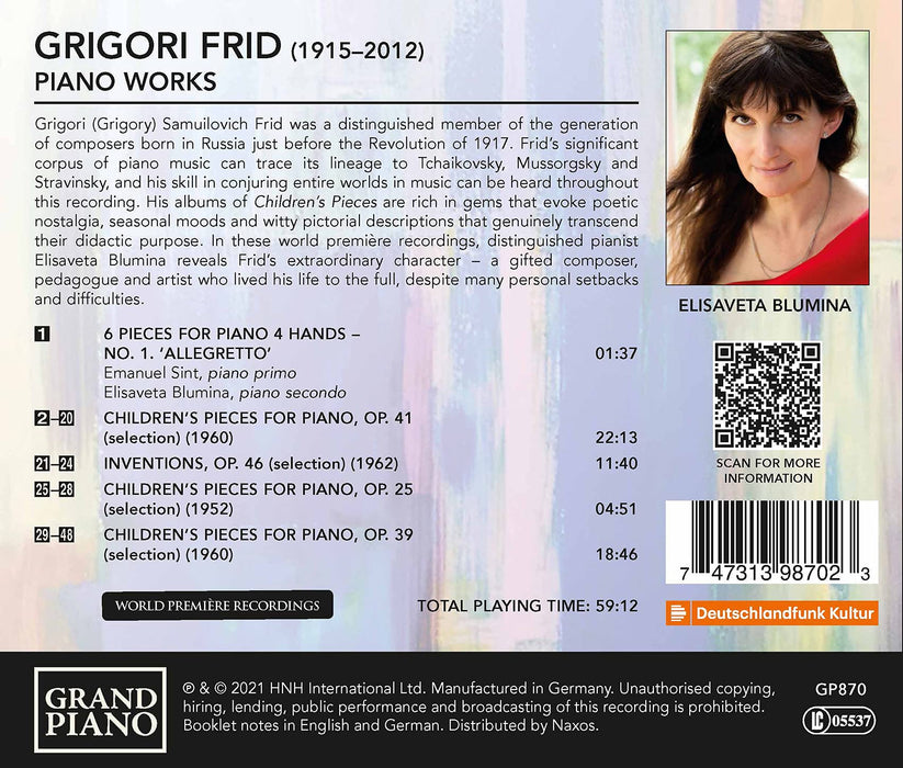 Grigori Frid - Piano Works;
