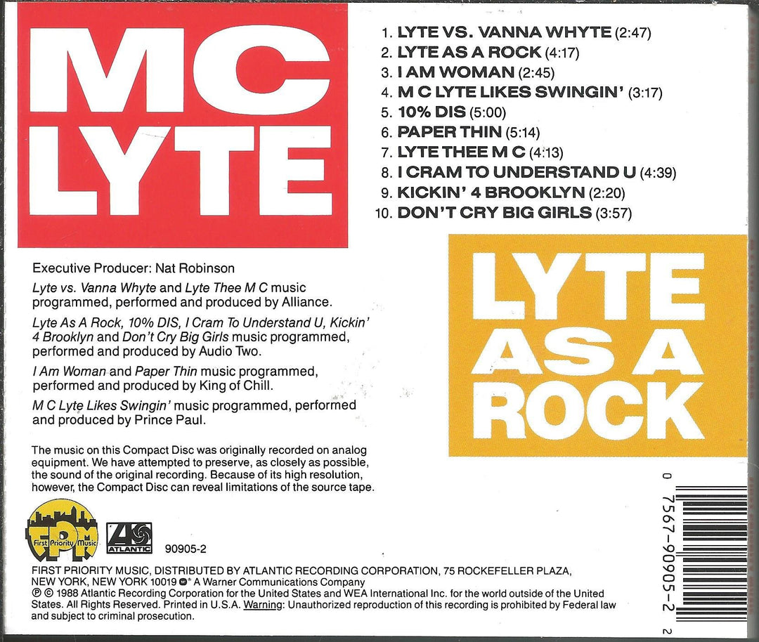 Mc Lyte - Lyte As A Rock;