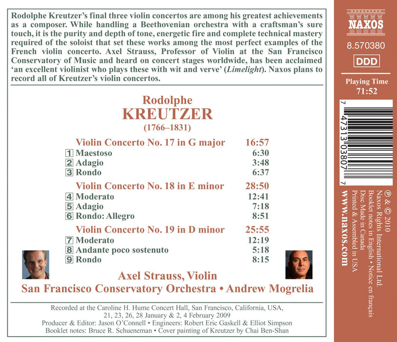 Rodolphe Kreutzer - Violin Concertos Nos.17, 18, 19;