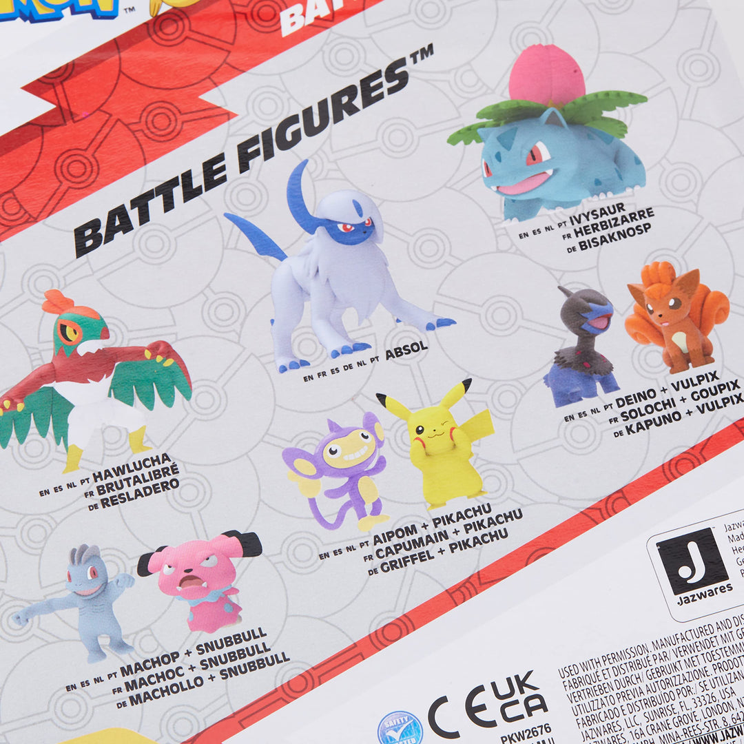 Pokemon: Jazwares - PKW2676 Battle Figure Set 3 Pack -Mudkip, Pikachu & Boltund;