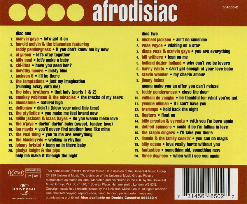 Afrodisiac: Original Soulful Classics / Various (2 CDs);