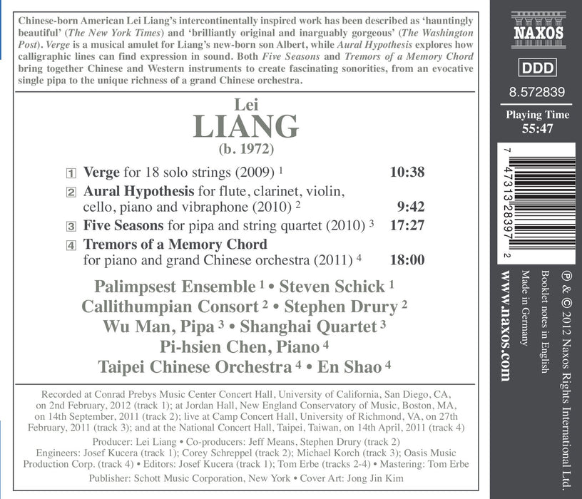Liang Lei - Verge, Aural Hypothesis, Five Seasons, Tremors Of A Memory Chord;
