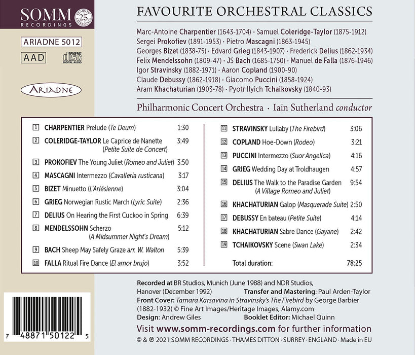 Iain Sutherland / Philharmonic Concert Orchestra: Favourite Orchestral Classics;