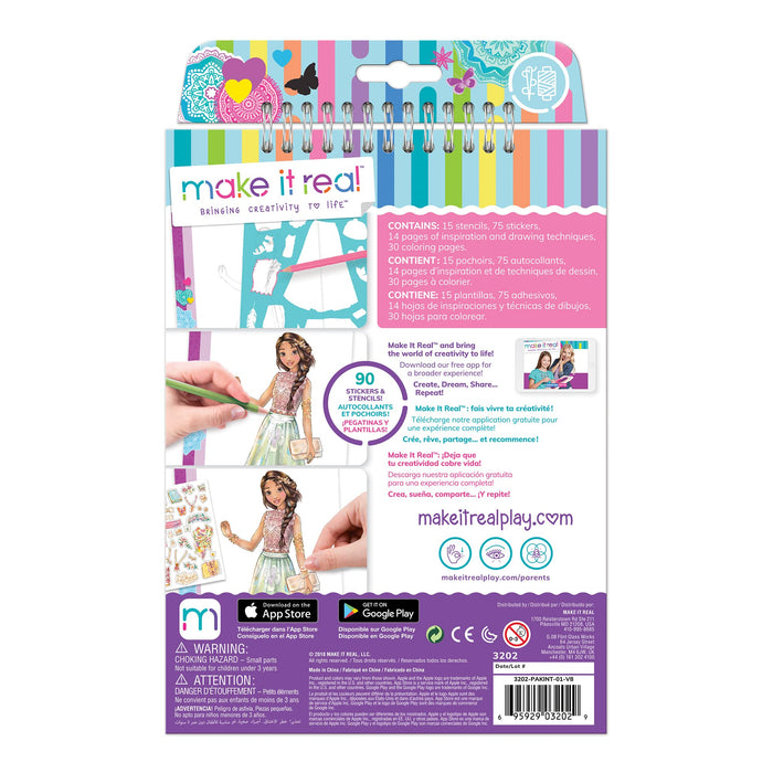 Make It Real: Blocco Da Disegno Stilista: Fashion Design Creativita' Floreale;
