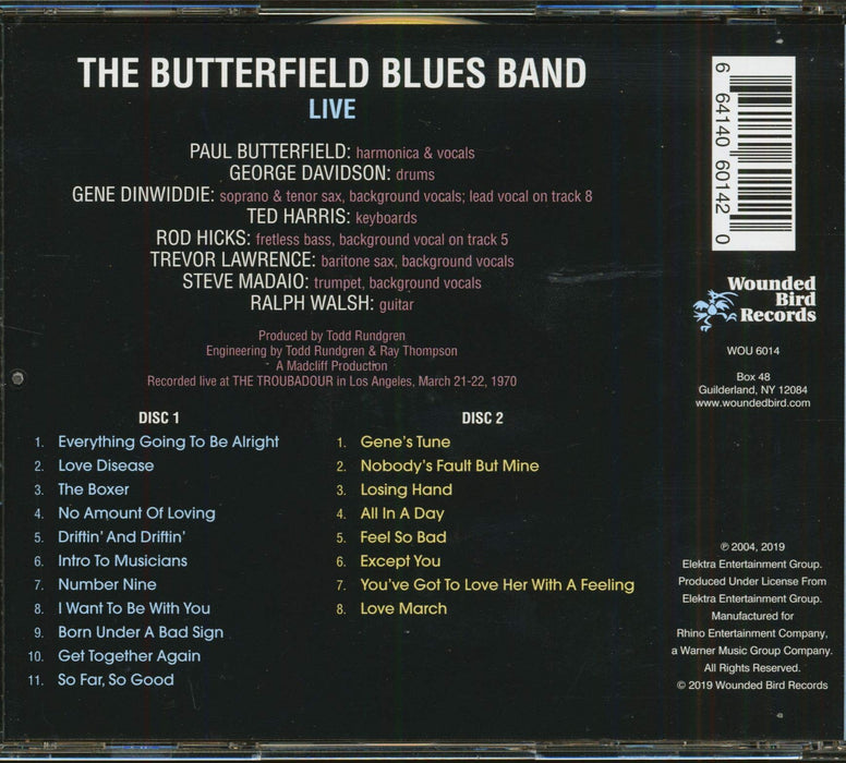 Butterfield Blues Band (The) - Live (At The Troubadour 1970) (2 Cd);