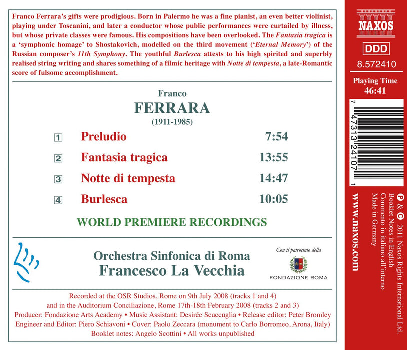 Franco Ferrara - Fantasia Tragica, Burlesca, Notte Di Tempesta, Preludio;