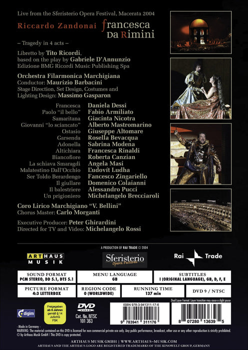 Riccardo Zandonai - Francesca Da Rimini;