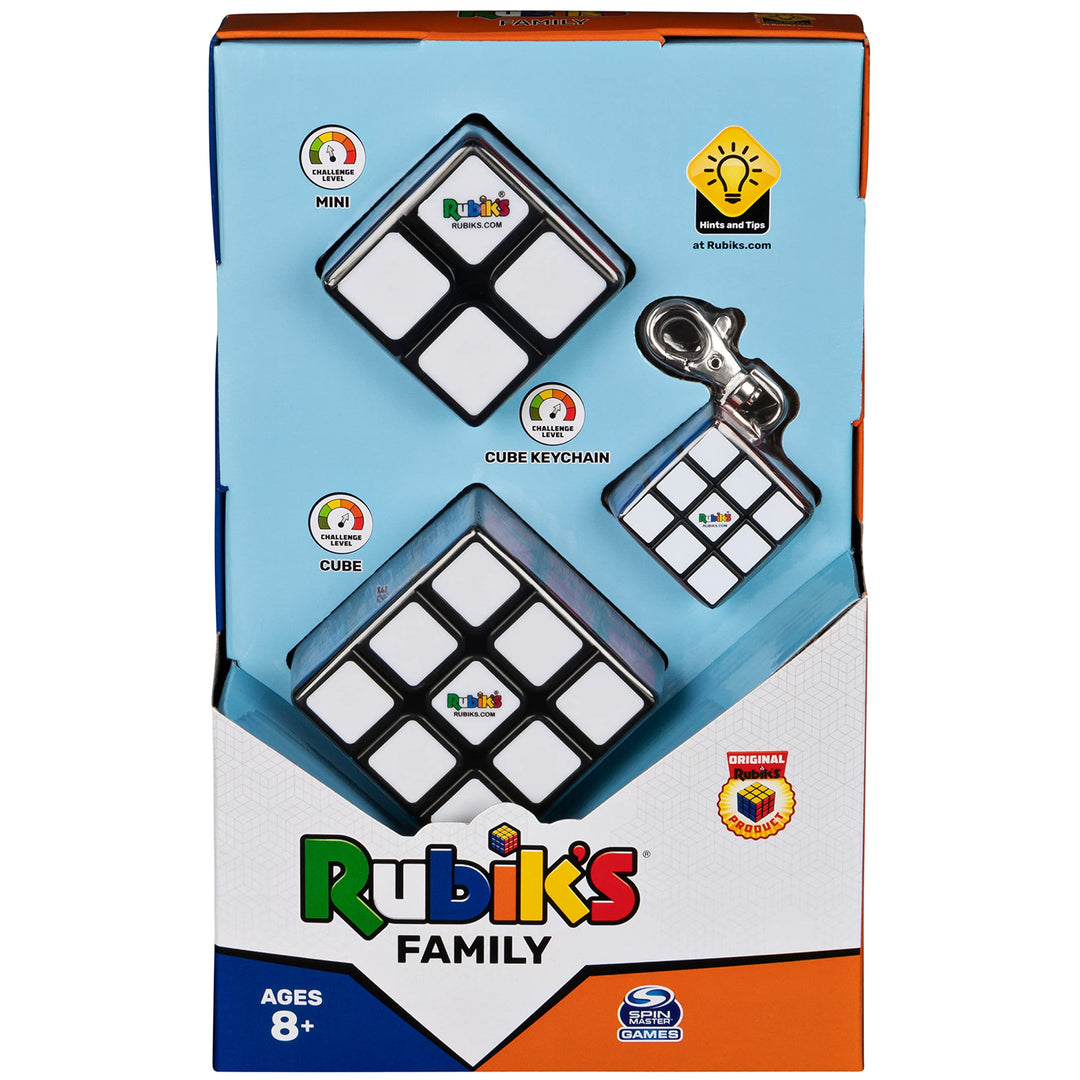 Rubik: Spin Master - Il Cubo, Family Pack 3X3 + 2X2 + Portachiavi 3X3;