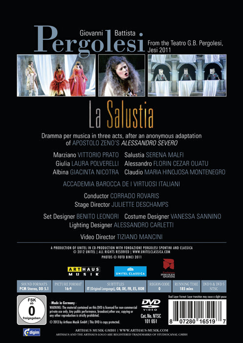 Giovanni Battista Pergolesi - La Salustia (2 Dvd);