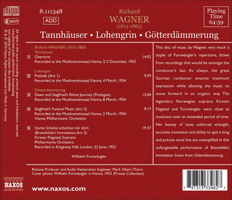 Richard Wagner - Tannhauser, Lohengrin, Gotterdammerung (Highlights);