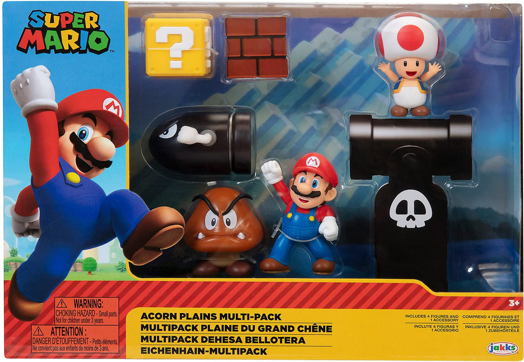 Nintendo: Jakks - Super Mario - Mario Acorn Plains Diorama Set 5 (Figures 6 Cm / Characters);