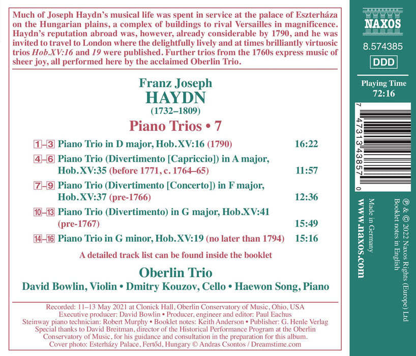 Joseph Haydn - Piano Trios Vol. 7;