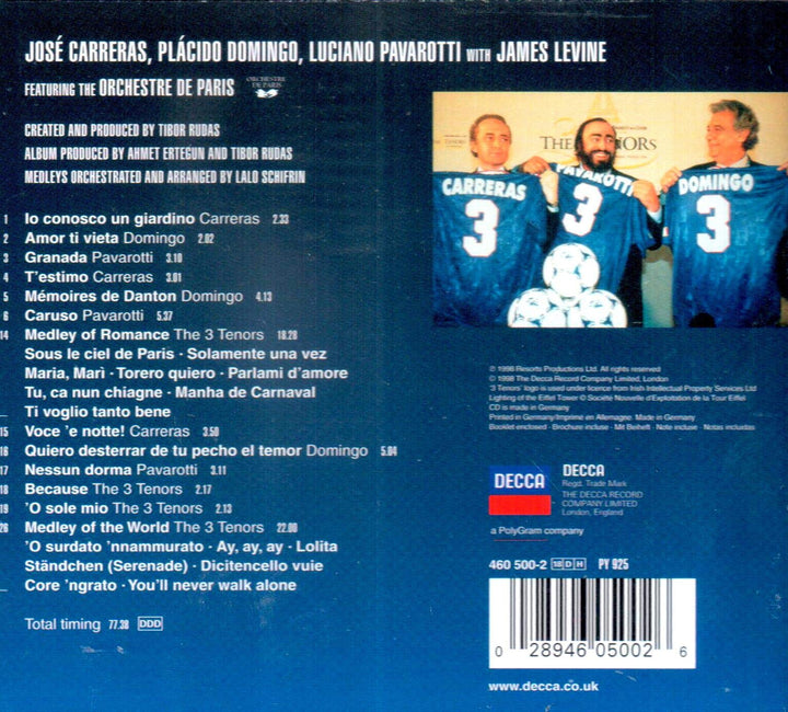 Three Tenors (Carreras / Domingo / Pavarotti): Paris 1998;