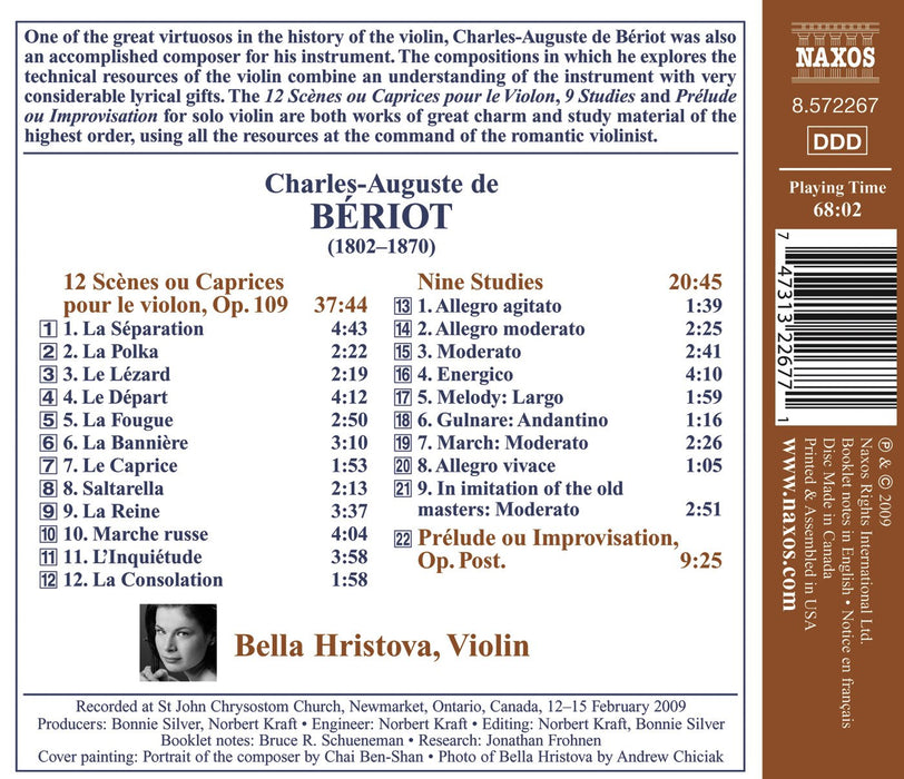 Charles-Auguste De Beriot - Solo Violin Music, Vol.1;