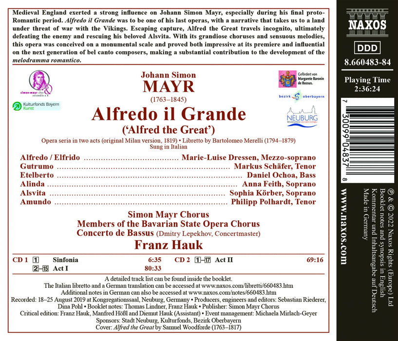 Johann  Simon Mayr - Alfredo Il Grande (2 Cd);