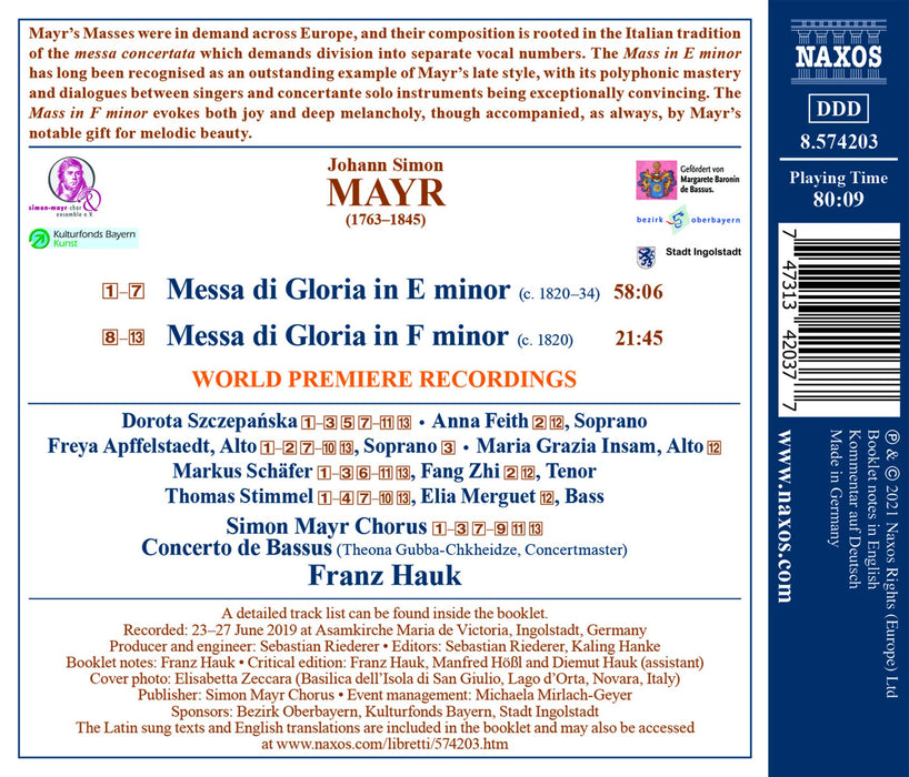 Johann Simon Mayr - Mass of Glory;
