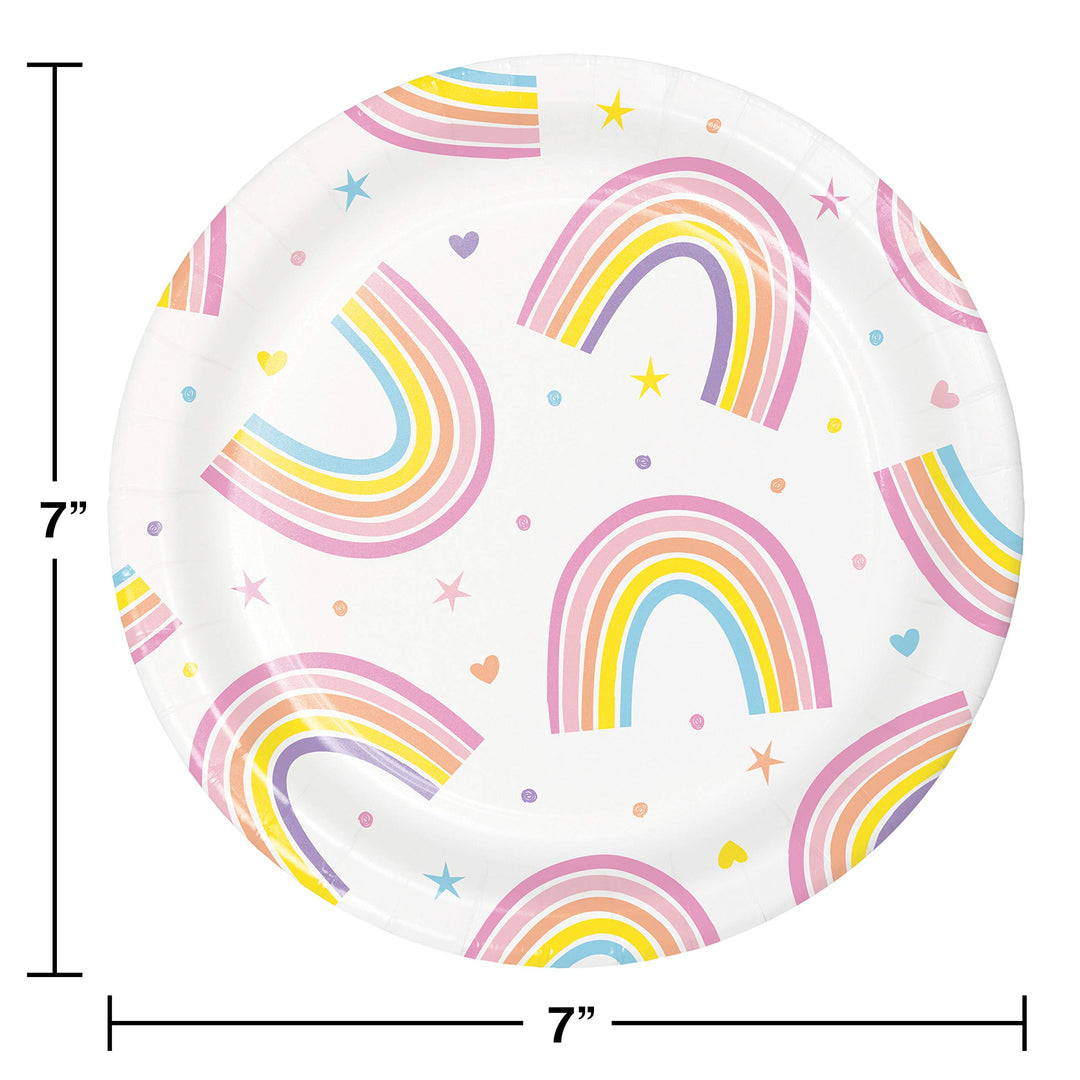 Creative Converting: Plt7 Ss 12/8Ct Happy Rainbow #03/21;