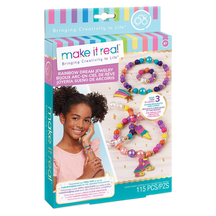 Make It Real: Rainbow Pearl Bracelets;