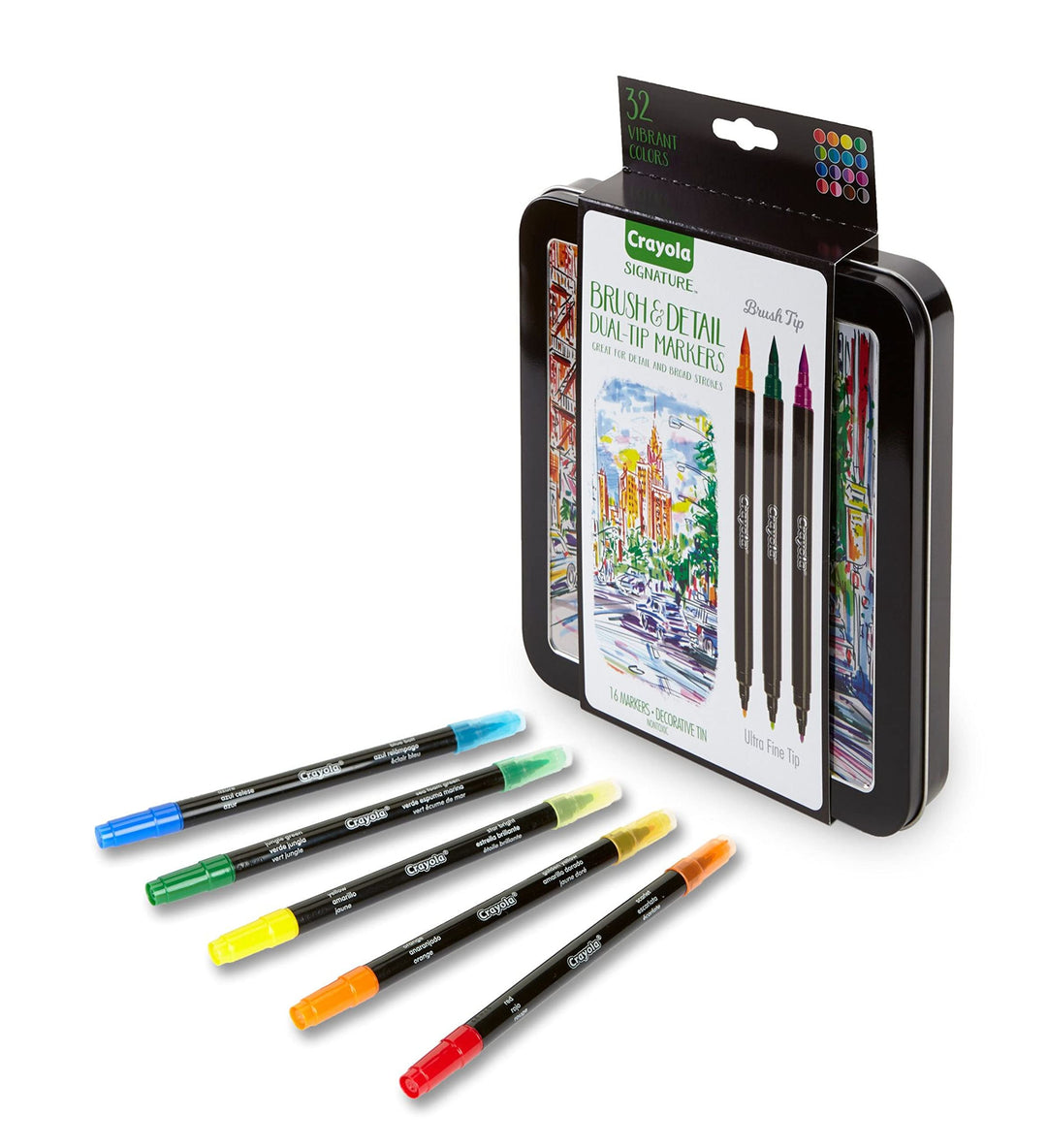 Crayola: Set of 16 Dual Tip Markers (Fine Tip and Marker Tip) Signature;