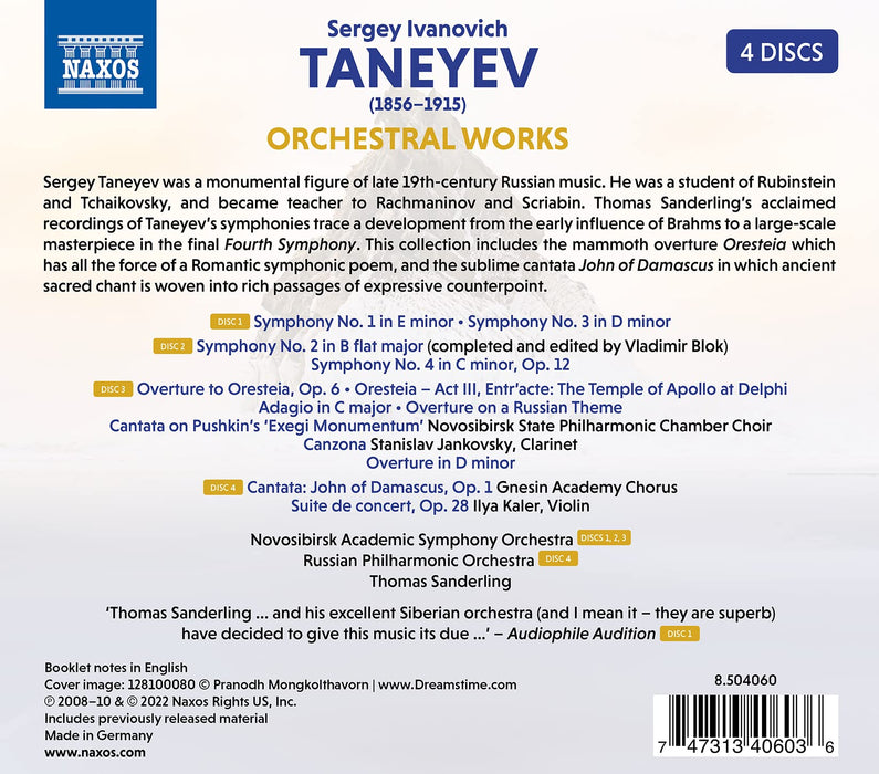 Sergey Taneyev - Orchestral Works (4 Cd);